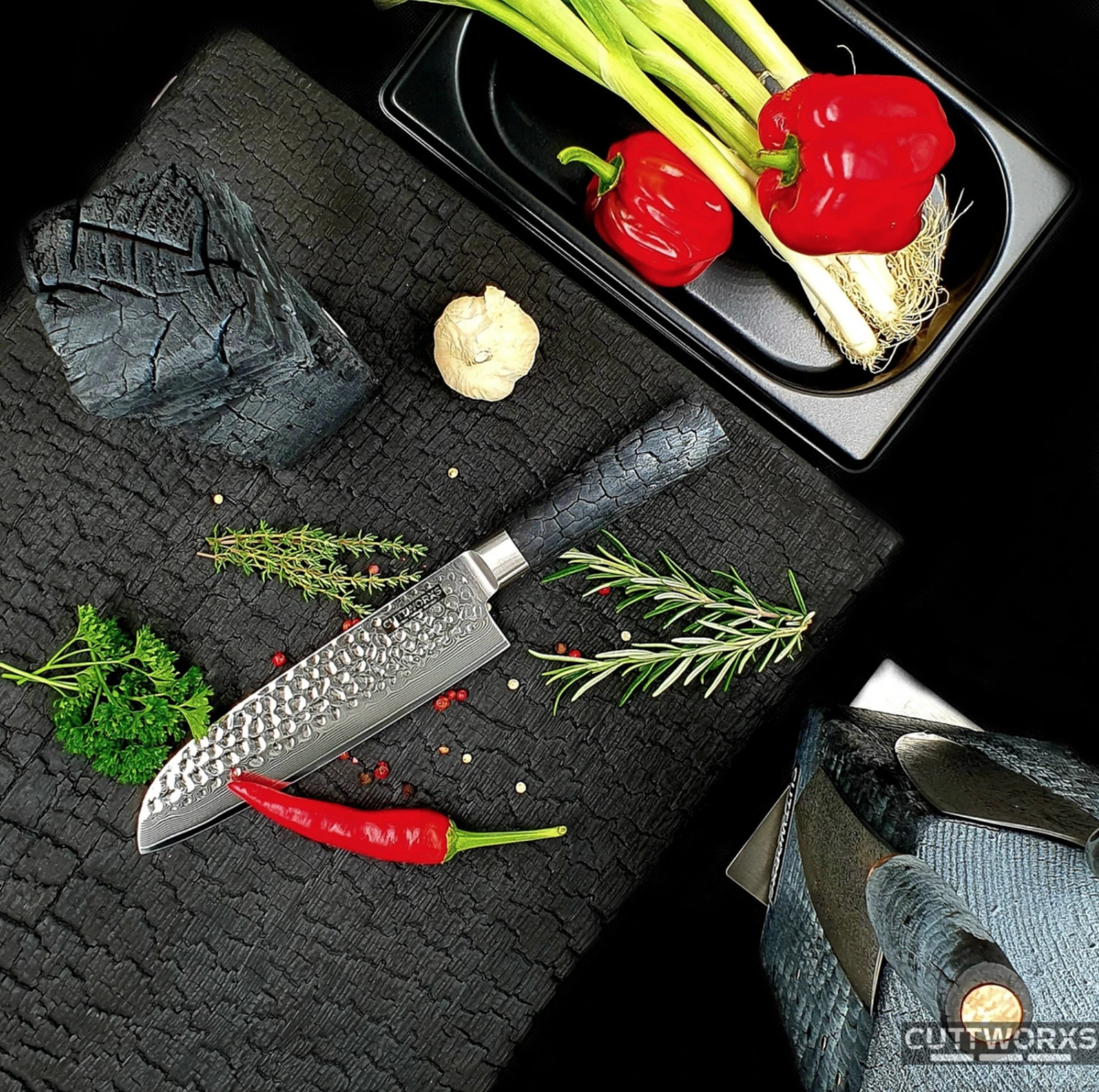 Cuttworxs Flamewood Evolution Santokumes - Image 2