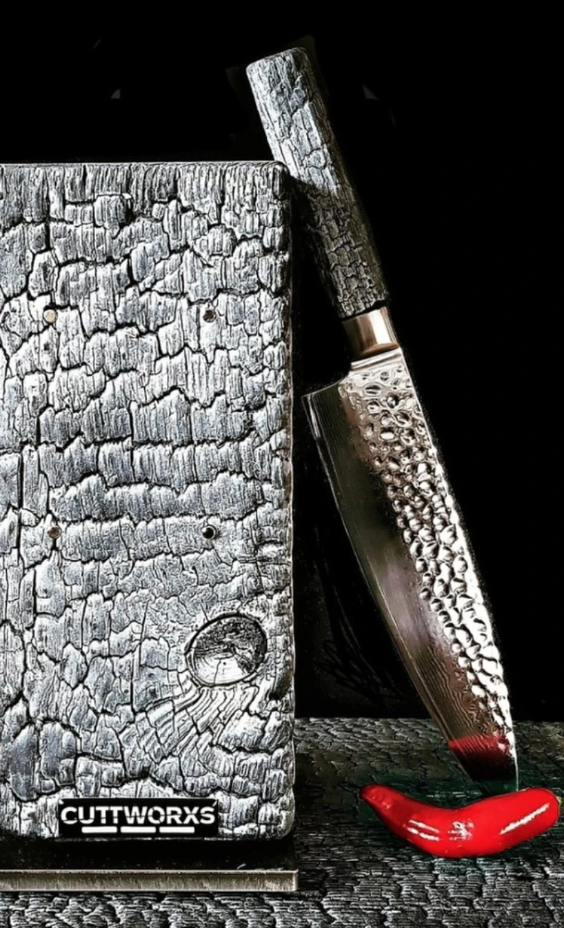 Cuttworxs Flamewood Koksmes Damaststaal VG10 - Image 2