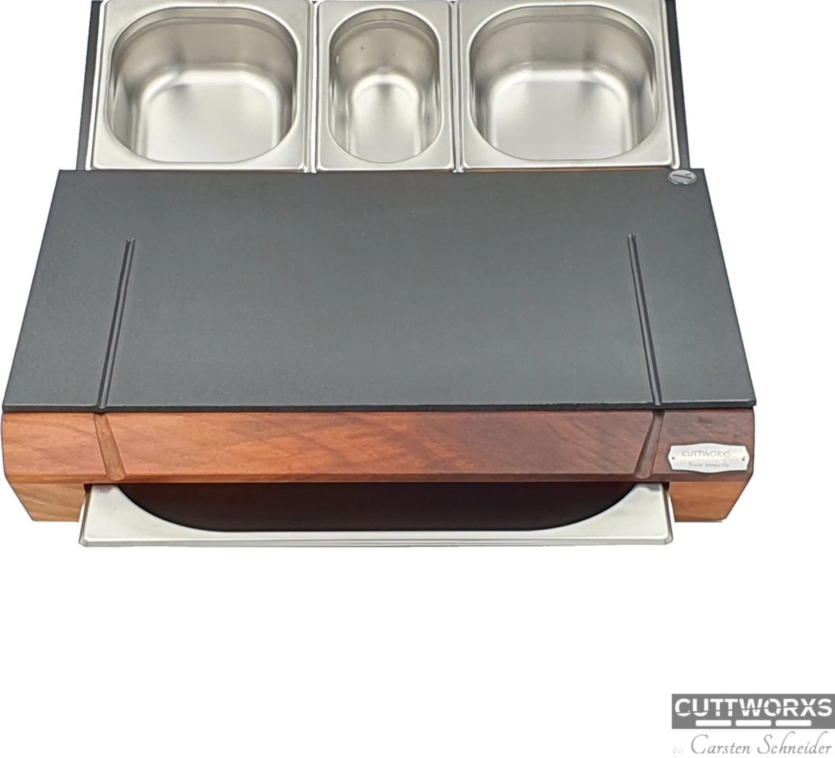 Cuttworxs Notenhouten Snijplank Large Met Sap Geul En Geïntegreerde Opvangbak - Image 2