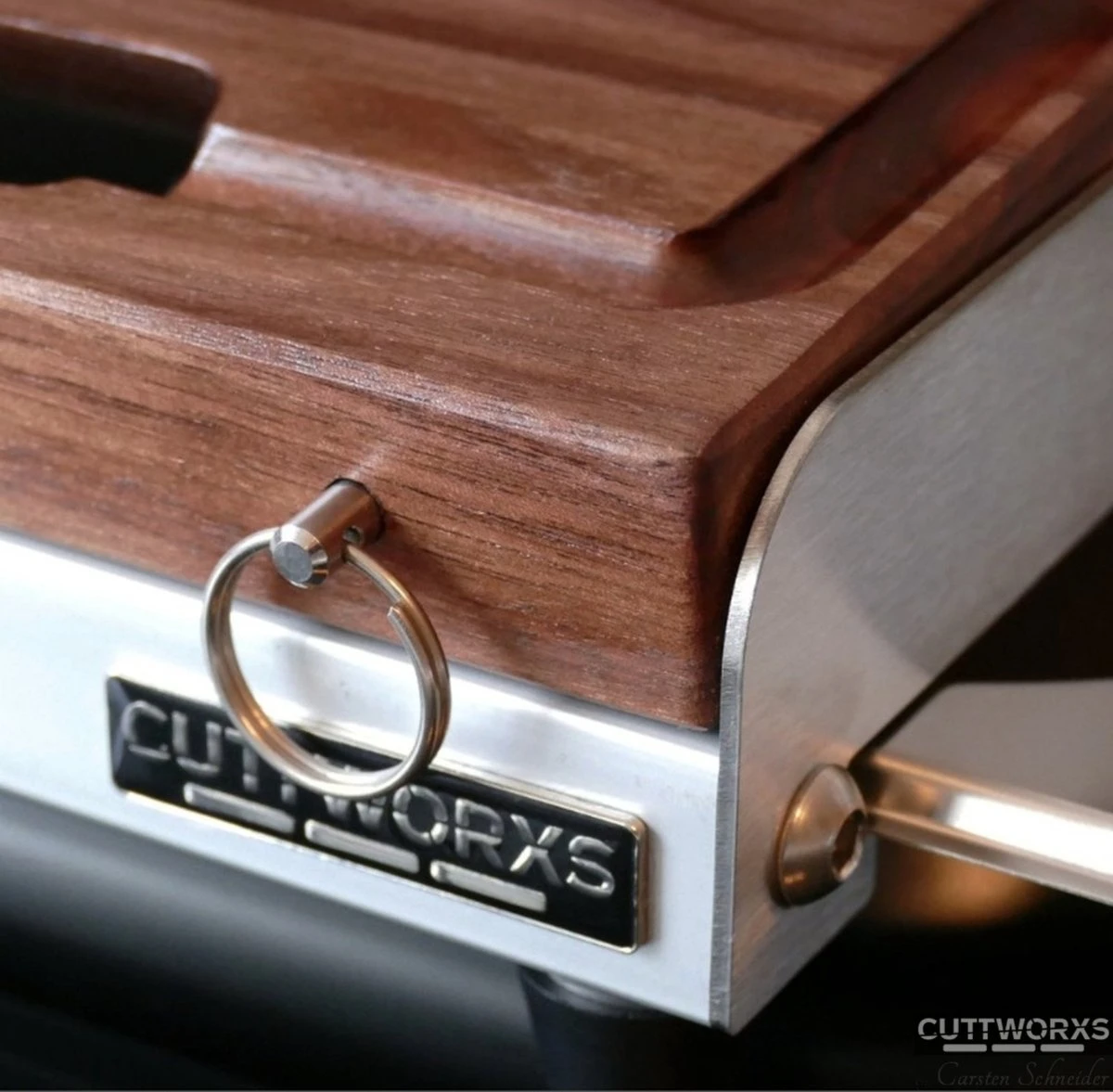 Cuttworxs Notenhouten Snijplank XL Met Sap Geul En Geïntegreerde Opvangbak - Image 3