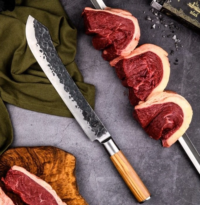 Forged Olive Slagersmes 25,5cm - Afbeelding 2